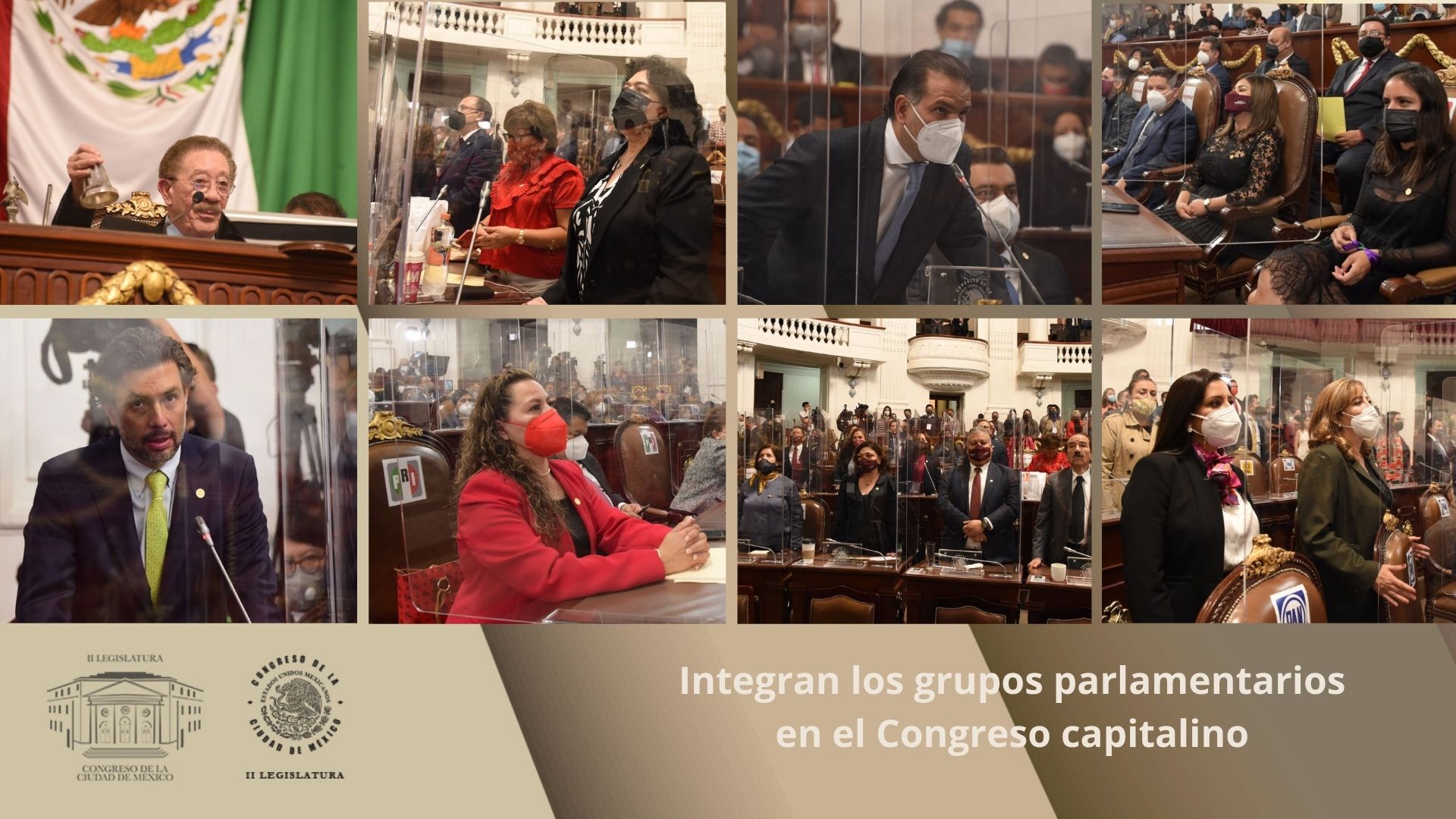 Integran los grupos parlamentarios en el Congreso capitalino