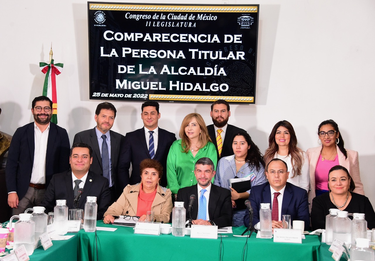 Comparece alcalde en Miguel Hidalgo ante Comisiones Unidas del Congreso CDMX